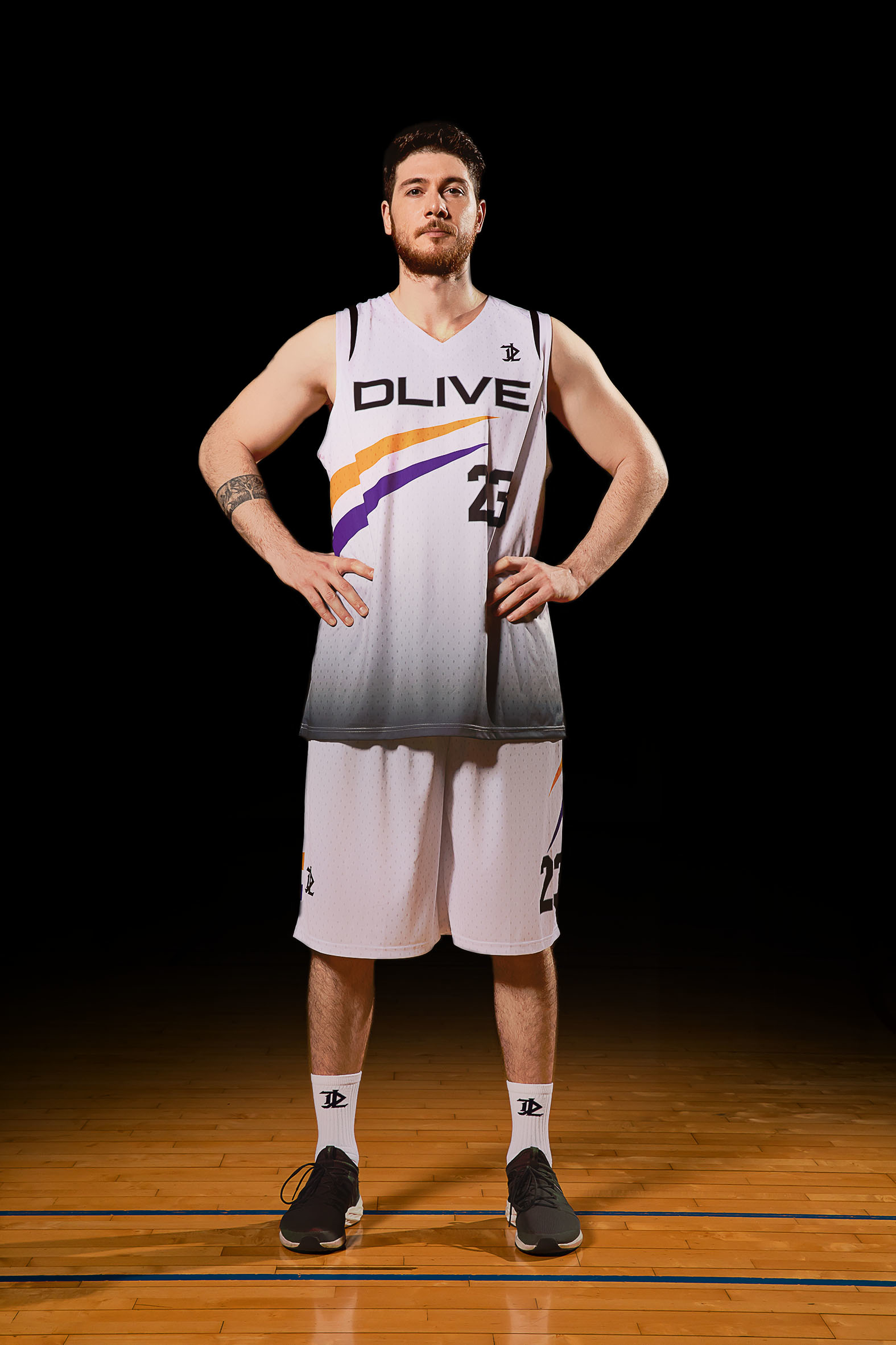 單面昇華V領籃球服 - 雷諾