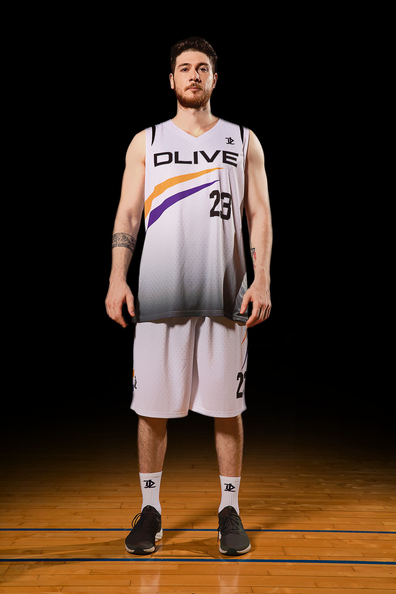 單面昇華V領籃球服 - 雷諾