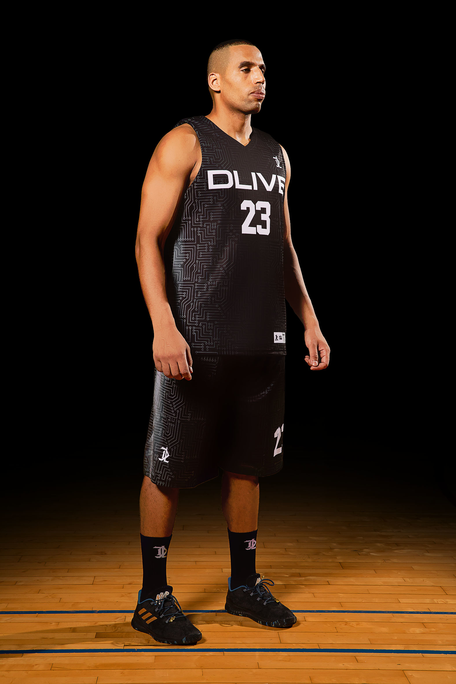 單面昇華V領籃球服 - 科學家