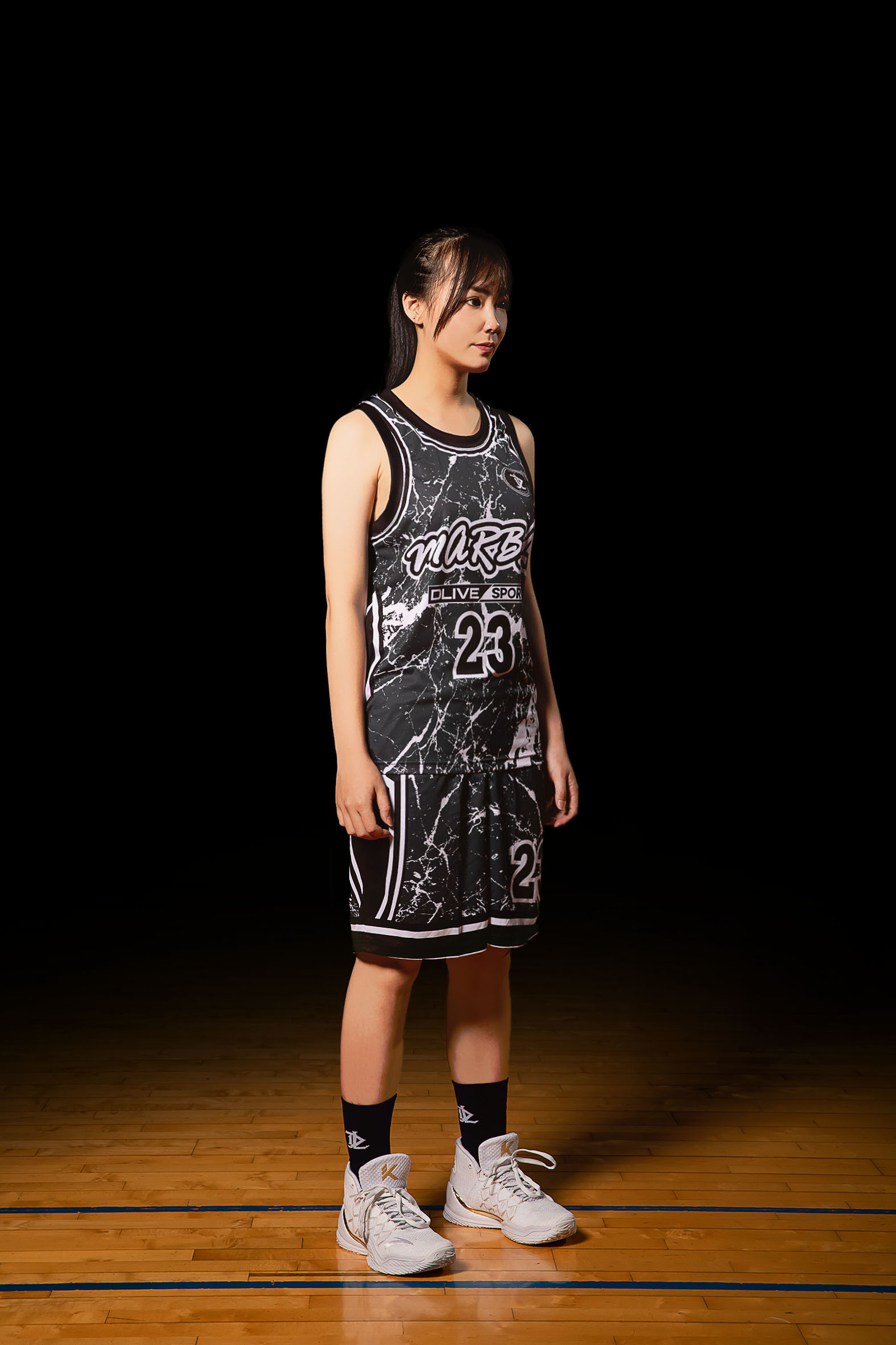 單面昇華圓領籃球服 - 裂縫空間