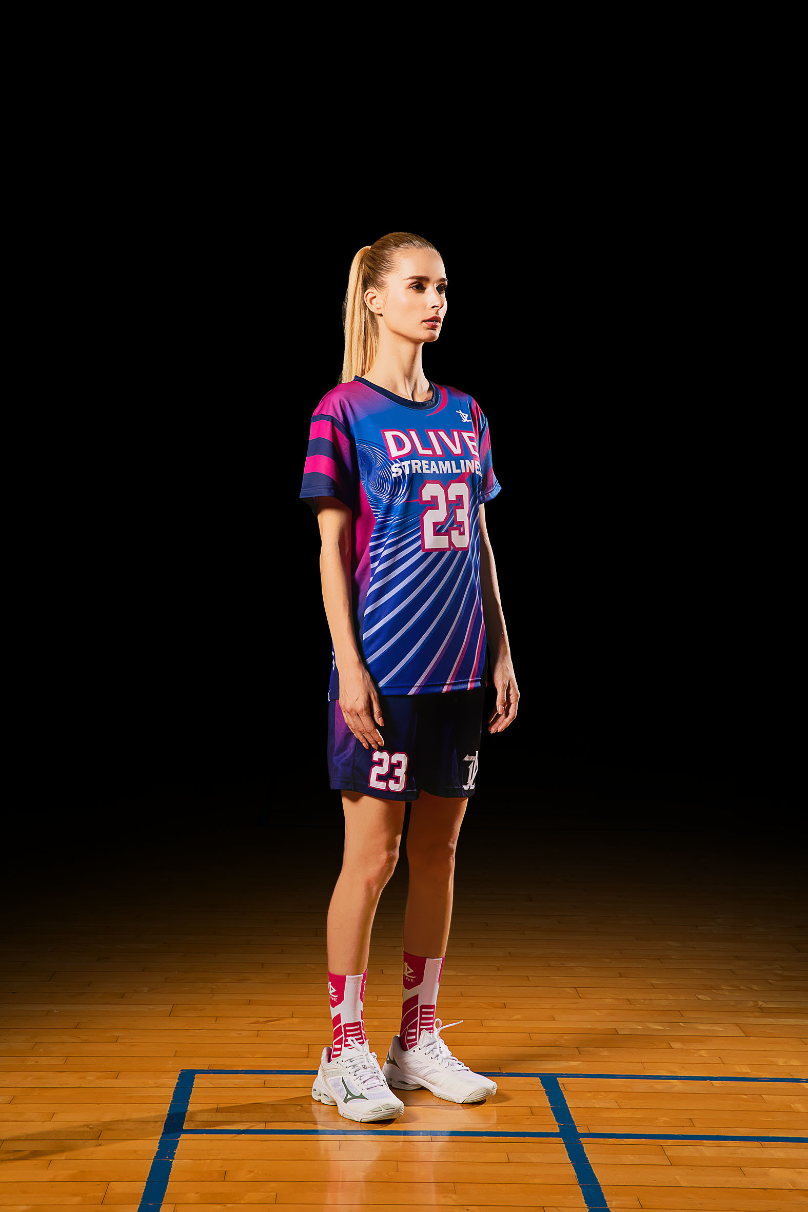 昇華圓領排球服 - 漩渦