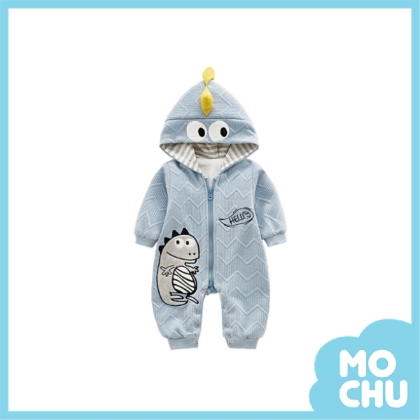 (90cm現貨)小恐龍大眼睛包屁衣-加厚款