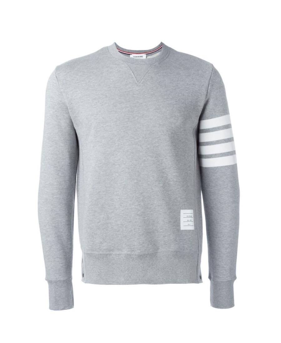 THOM BROWNE 經典灰色棉圈衛衣