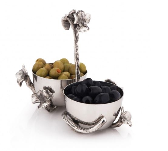 【EDGE Company】Bramble Double Dip Caddy 仿舊金屬雕花醬料碗