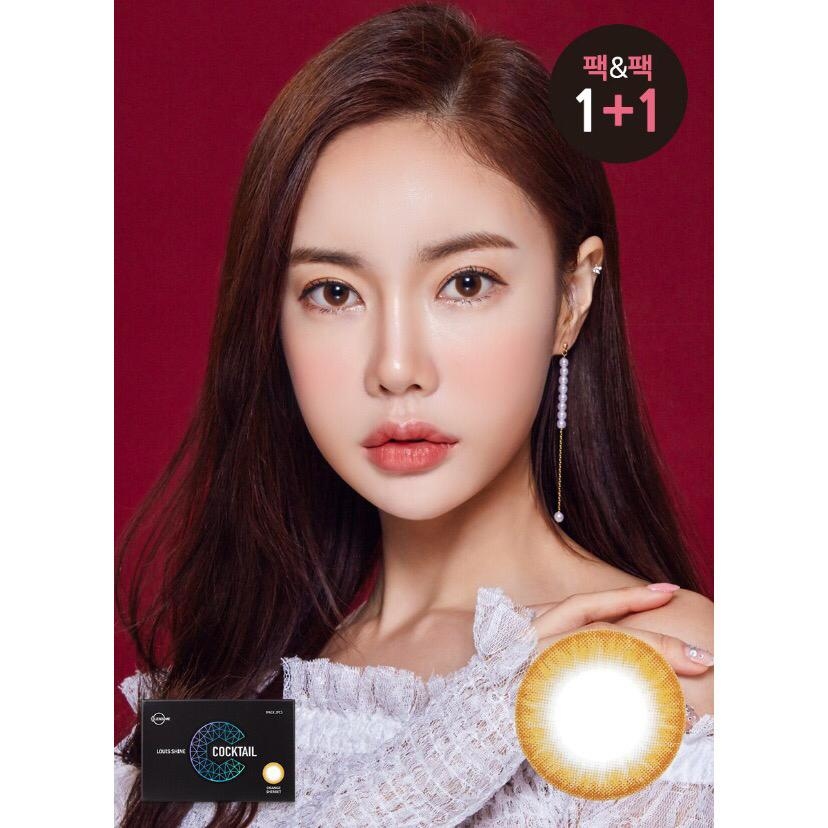 「1＋1｣ LENSME COCKTAIL #Orange Sherbet Brown 1month/ 2p