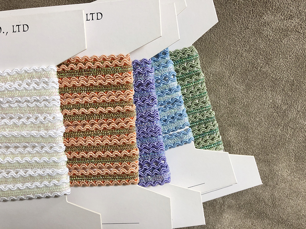 限量花飾織帶/雙側小山形/5色