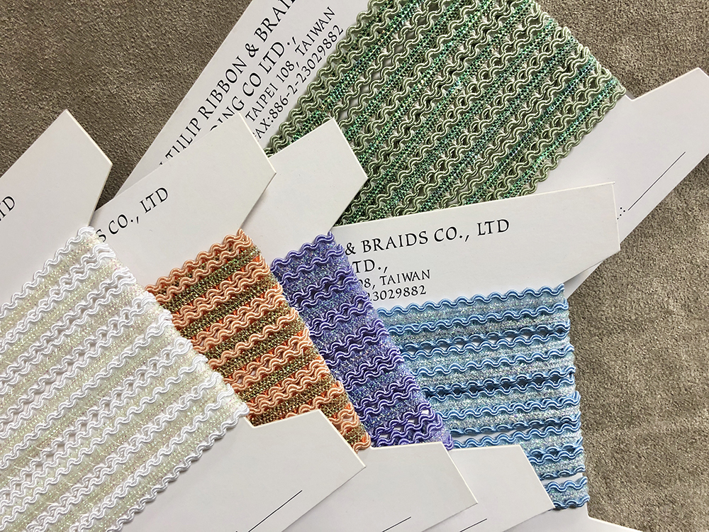 限量花飾織帶/雙側小山形/5色