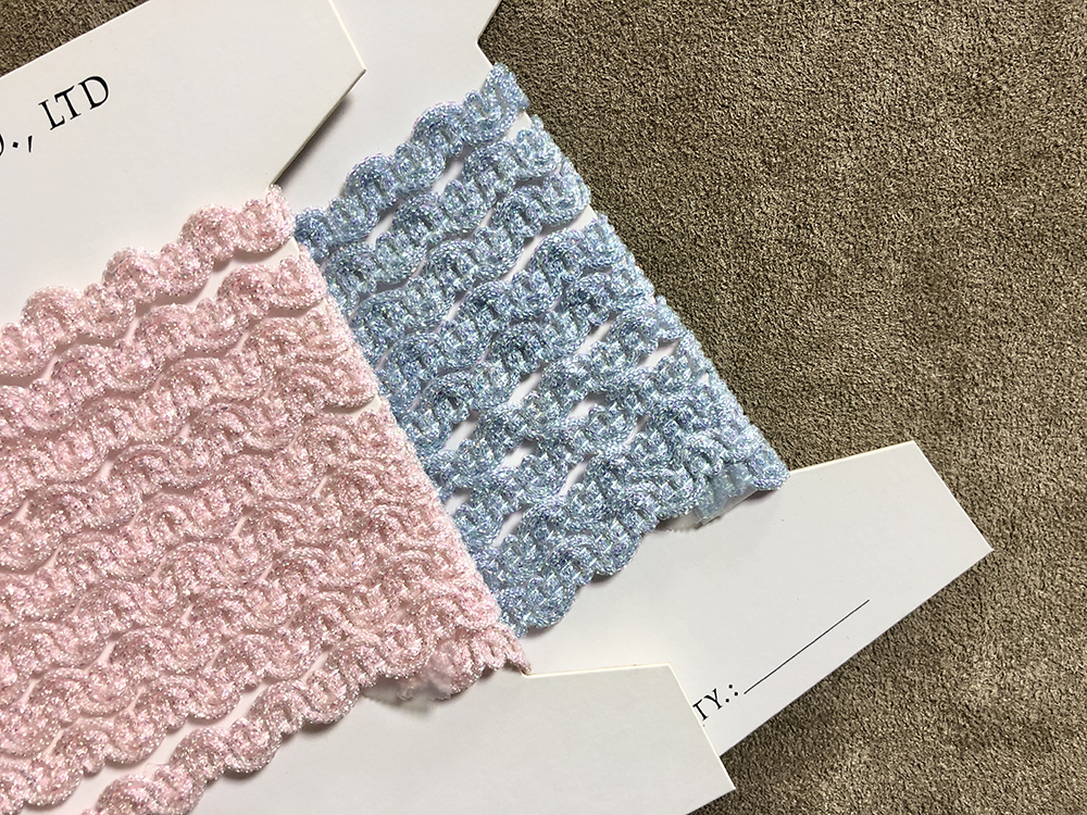 限量花飾織帶/珠光半圓雙線/2色