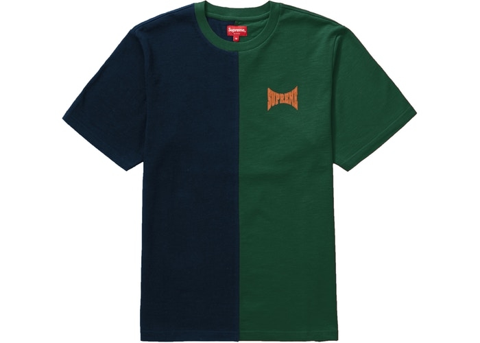 [現貨] Supreme FW19 Split S/S Top "Green Navy"