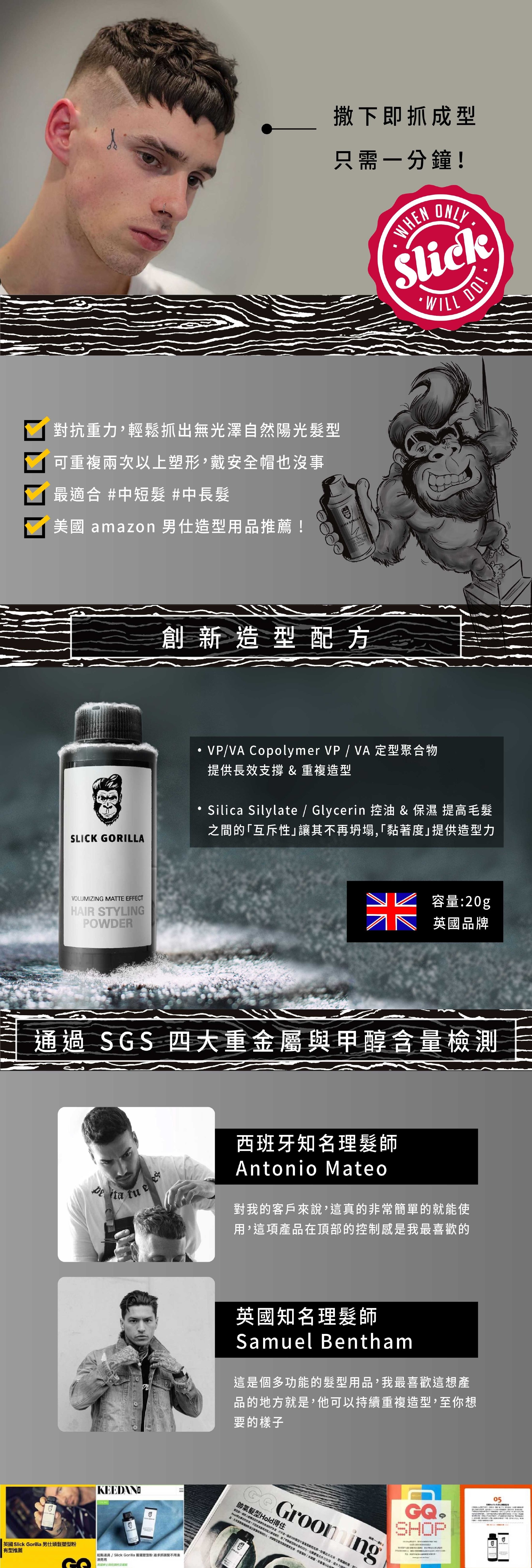 Slick Gorilla 猩猩頭髮塑型粉