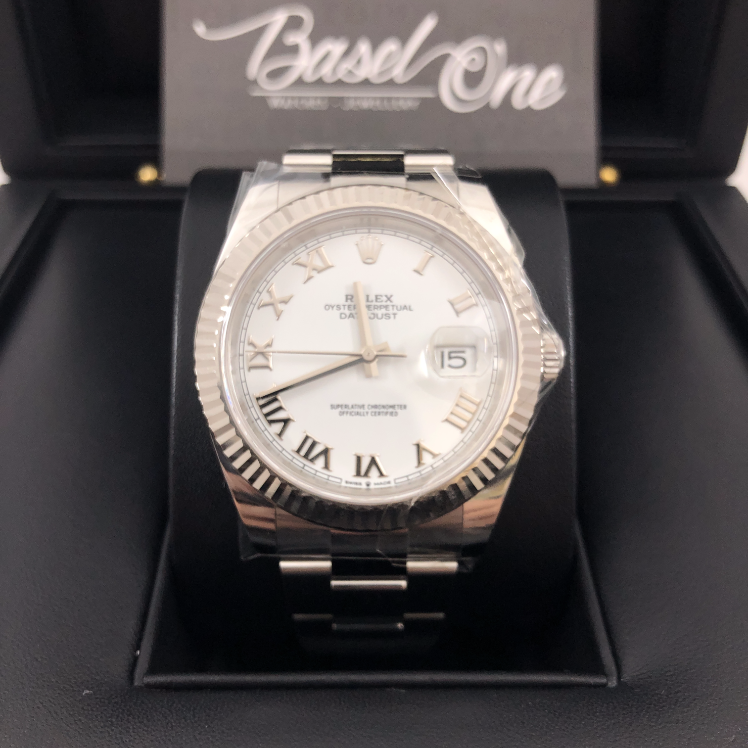 BRAND NEW ROLEX 126334 WHITE DIAL ROMAN INDEX DATEJUST 41mm OYSTER STRAP STAINLESS STEEL