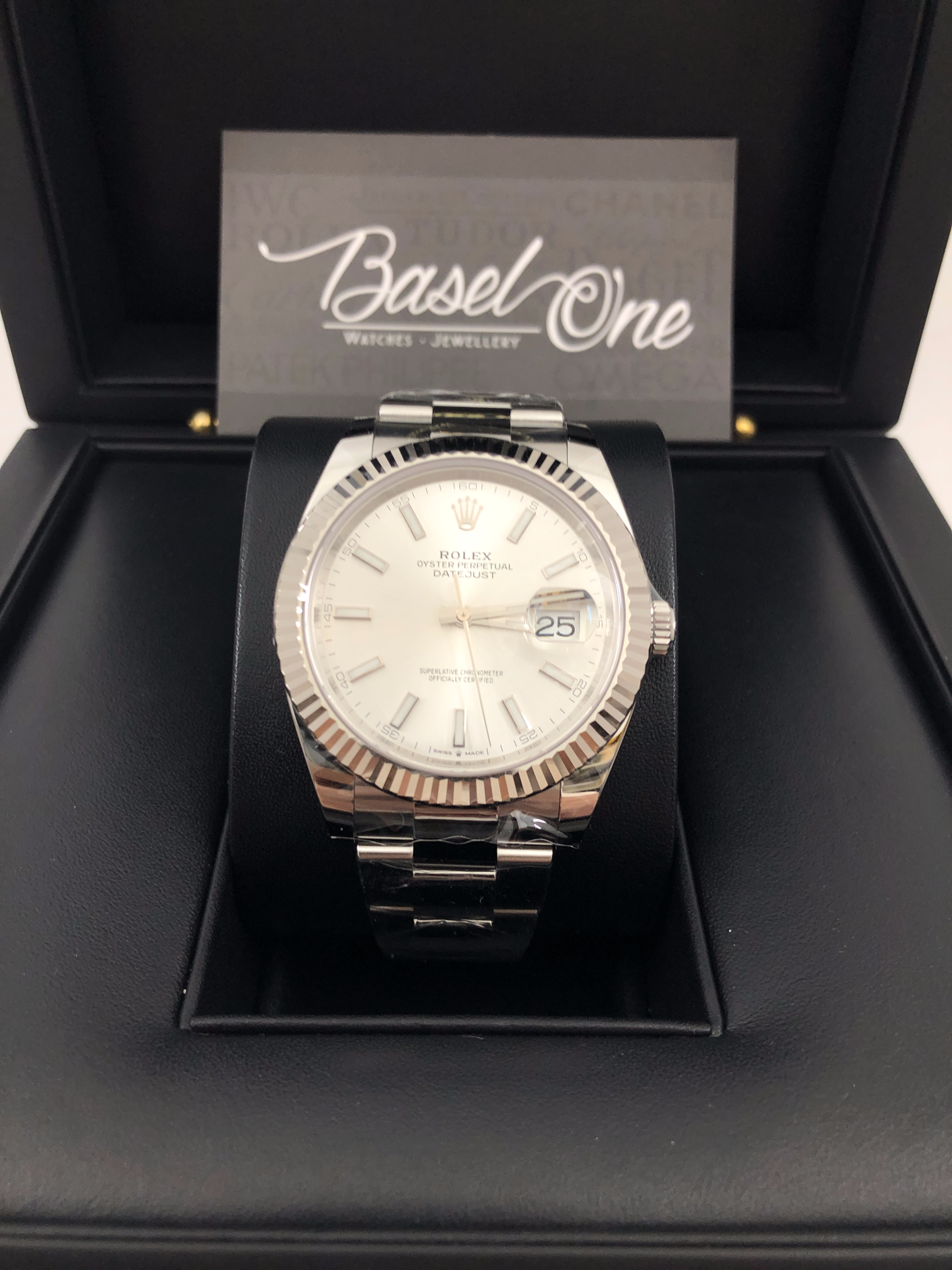 BRAND NEW ROLEX 126334 SILVER DIAL DATEJUST INDEX 41mm OYSTER STRAP STAINLESS STEEL