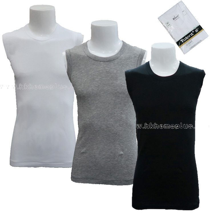 3件裝 精英牌: 男裝圓領翼袖背心 (S-XL碼)