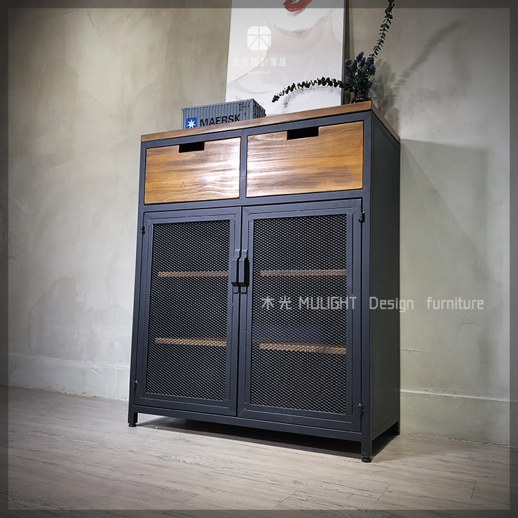 Dofa-實木抽屜鐵網櫃|可訂製