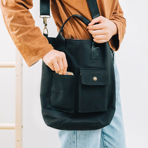 Classic Black Canvas Bag Life WareHouse