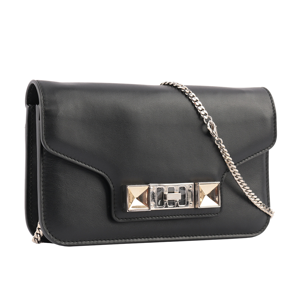 【Proenza Schouler】黑色(BLACK)PS11系列長夾式鏈帶斜背手拿包
