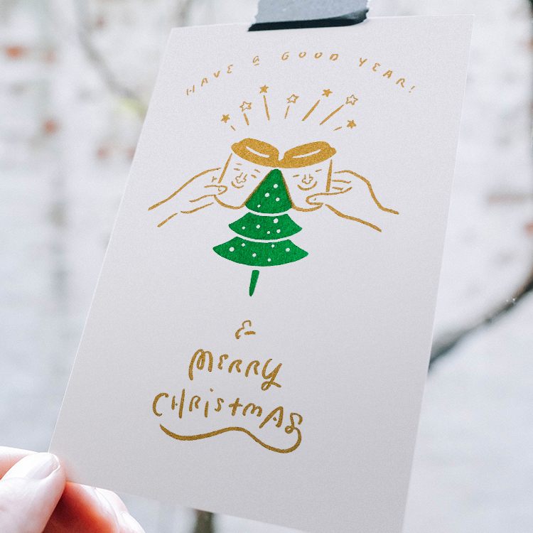 「COFFEE CHEERS」聖誕卡片