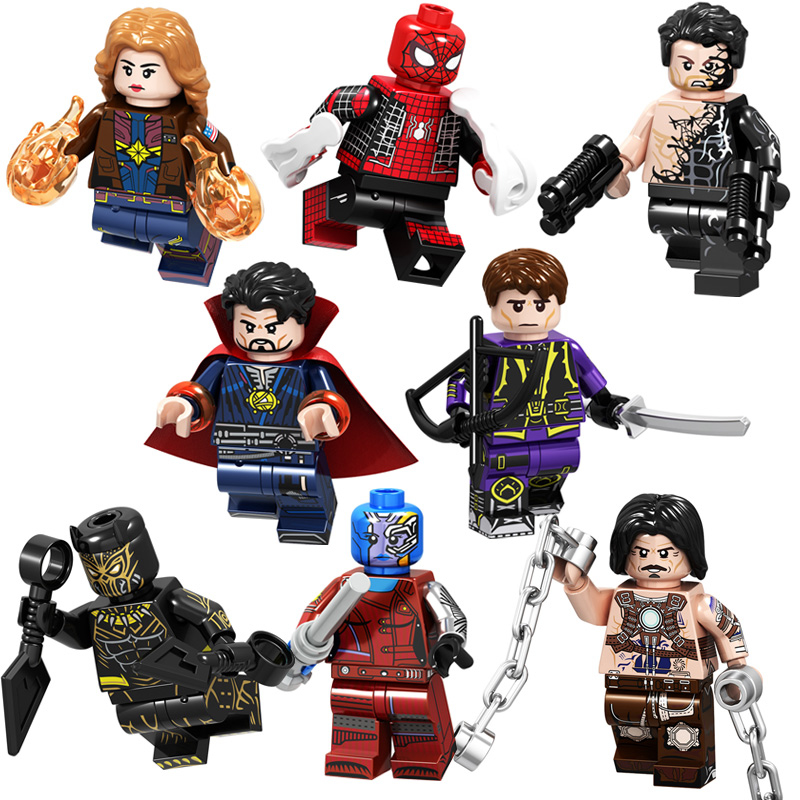 8PCS\Lot Doctor Strange, Killmonger, Whipash, and More Marvel Minifigures Minifigs Fit Lego GD238-245