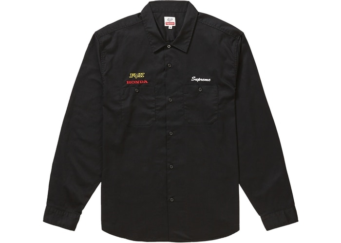 現貨]Supreme Honda Fox Racing Work Shirt Black