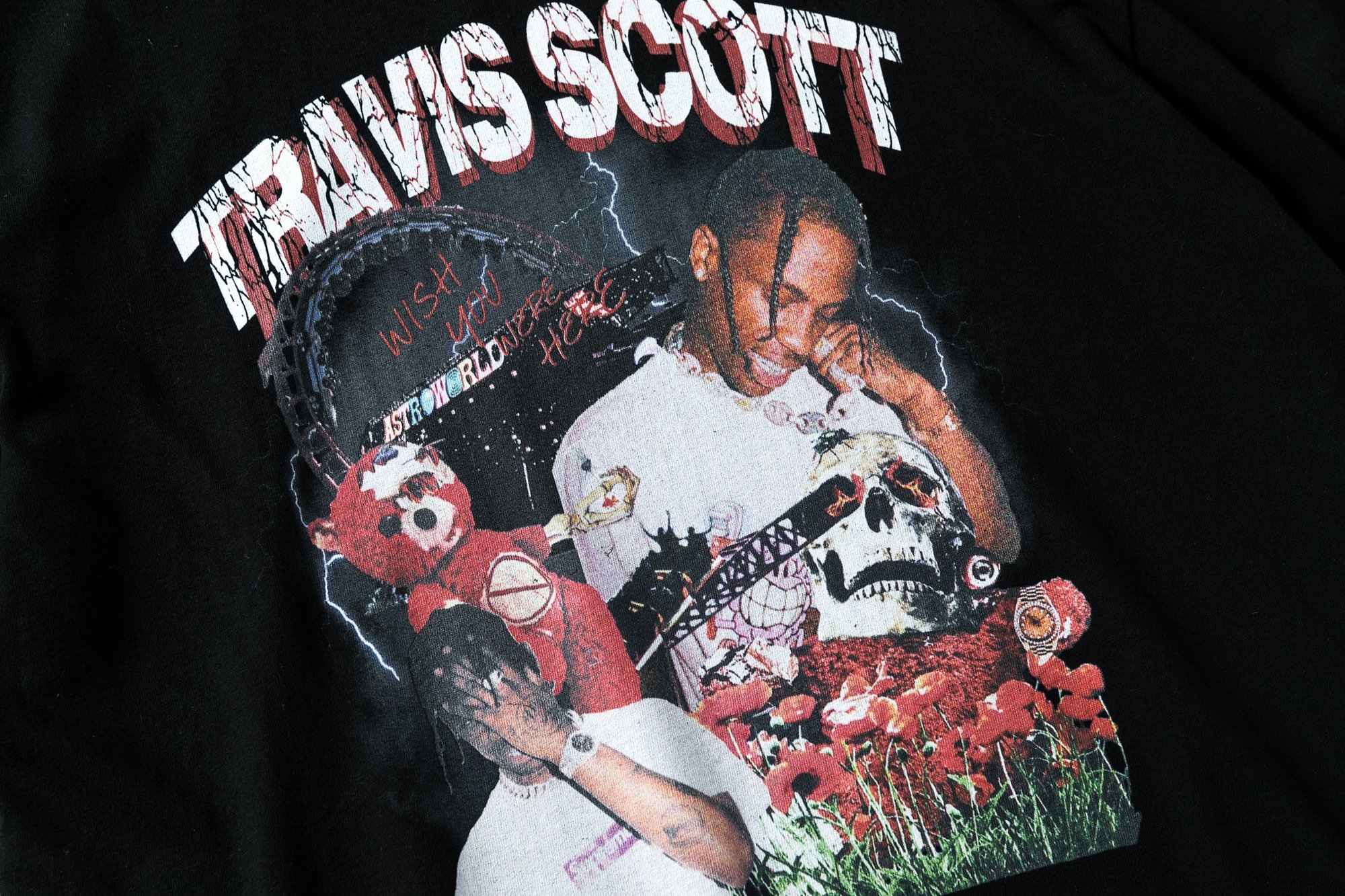 GHOST MADE / TRAVIS SCOTT "ASTRO WORLD" 肖像短TEE