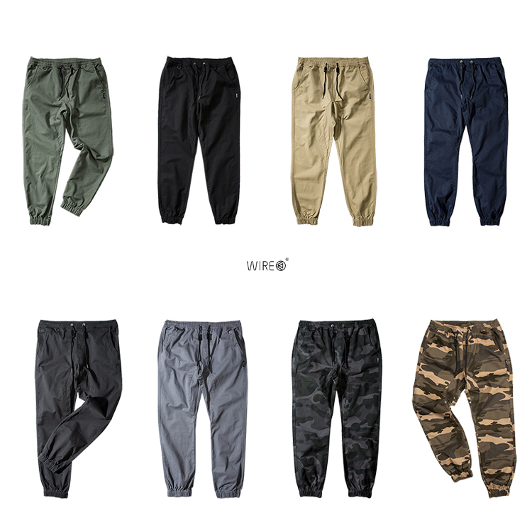 WIRE 升級版 抽繩腰圍 縮口褲 黑迷彩 【 FUZY 】- P031
