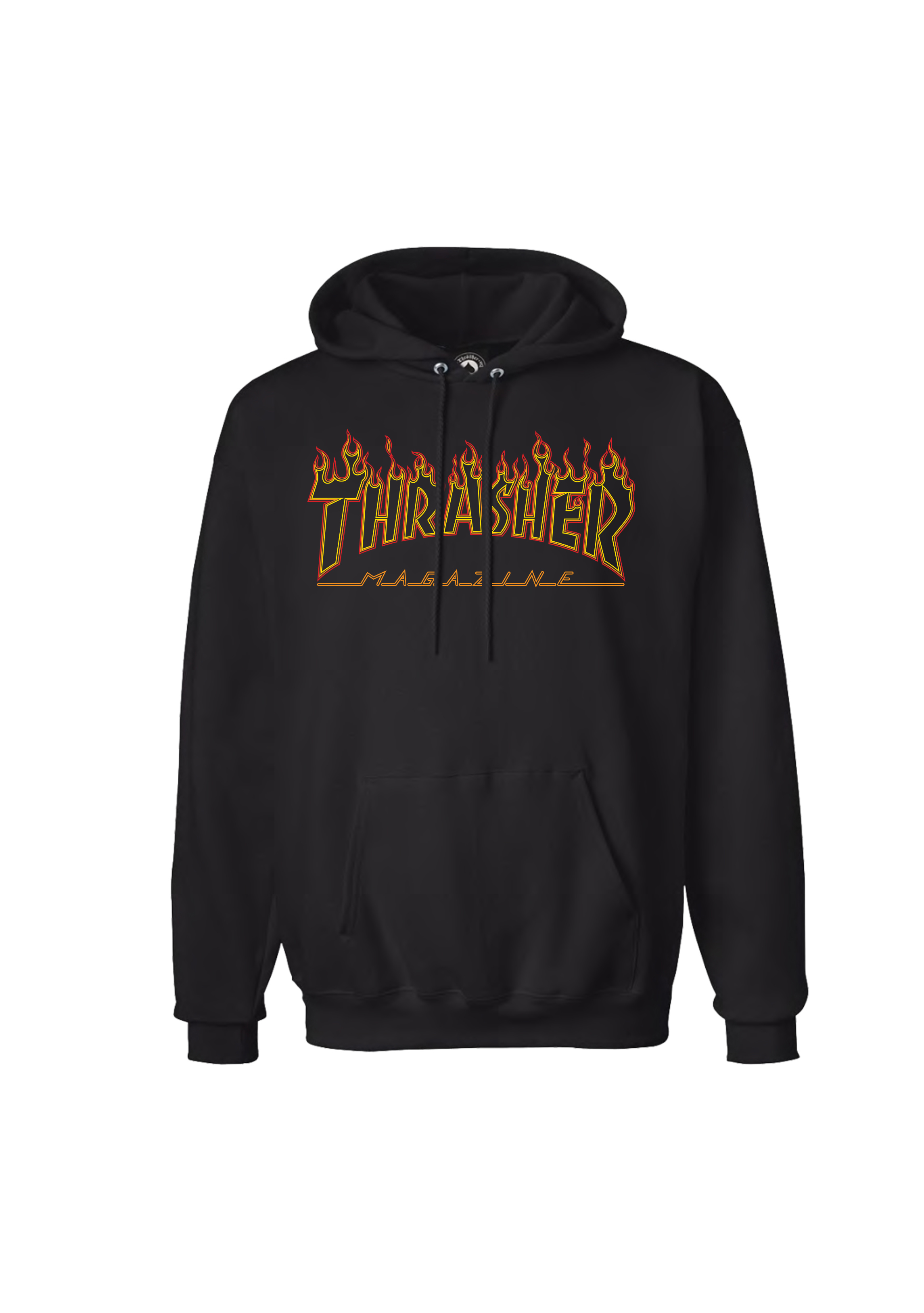 Thrasher Flame Outline Hooded