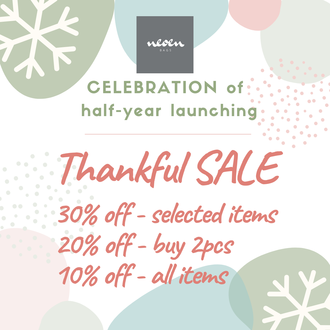 neoen bags thankful sale Nov 2019