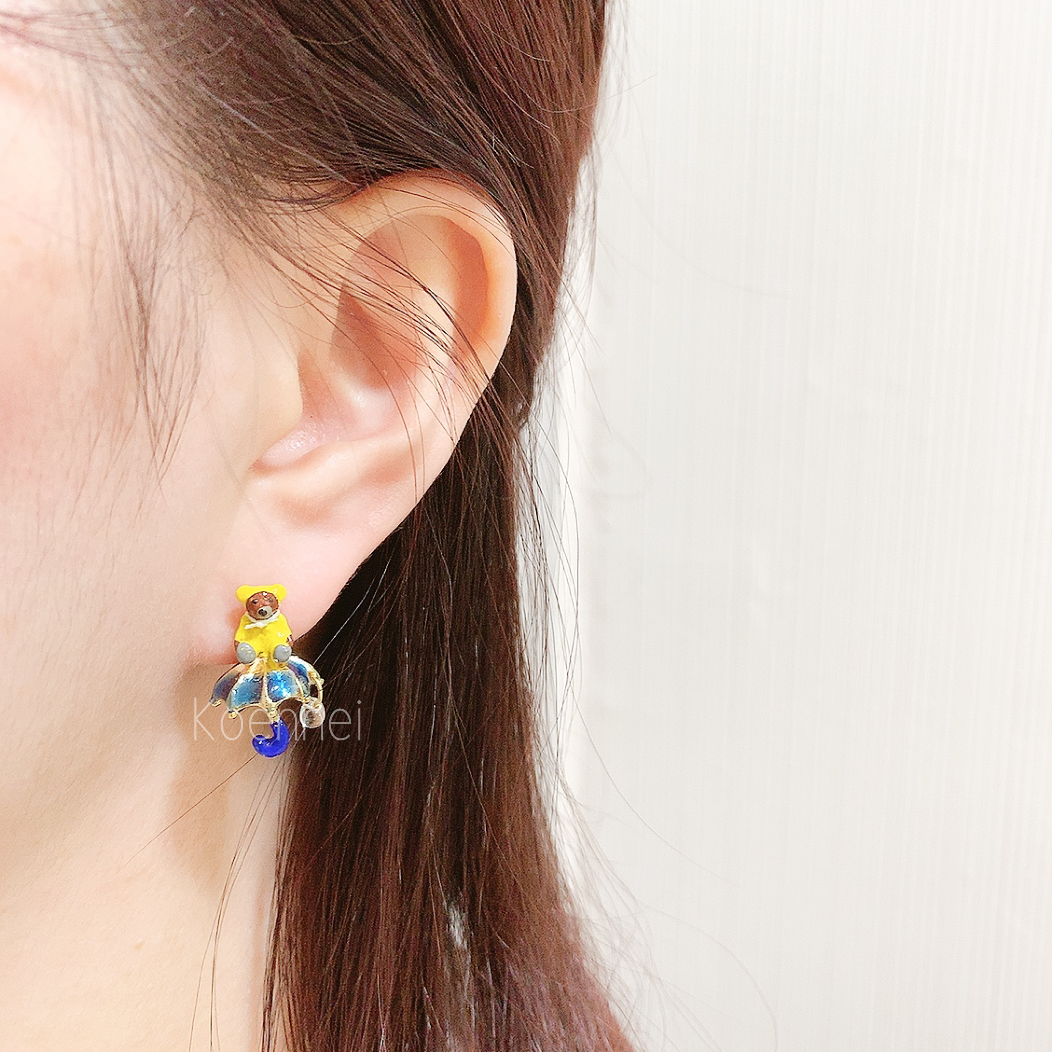 [日本手制] Ayatorie 熊仔與雨傘耳環