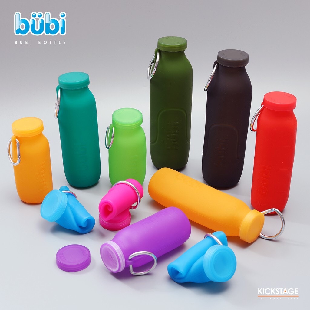[特價商品無退換] BUBI BOTTLE 450 650 1000ML 可折疊 矽膠 可微波 運動水壺 水瓶 登山 健身 自行車 慢跑【BB14】【BB22】【BB35】
