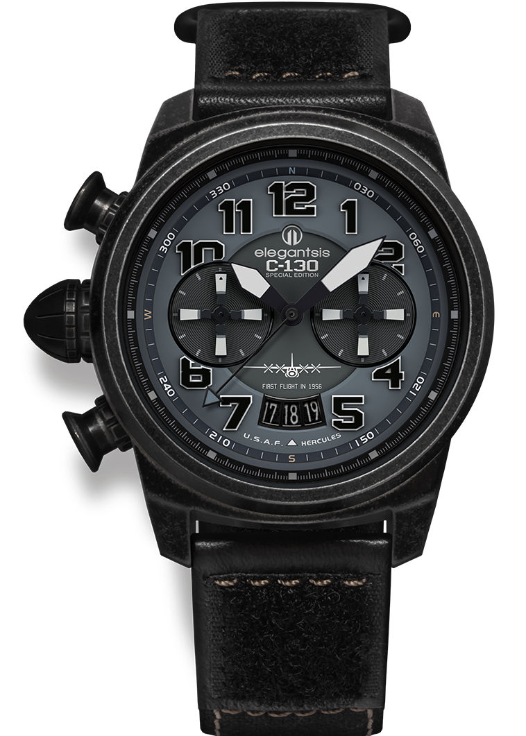 萬年鐘錶 - elegantsis 愛樂時  C-130運輸機  美軍版  限量腕錶   ELJX48QS-6B01LC