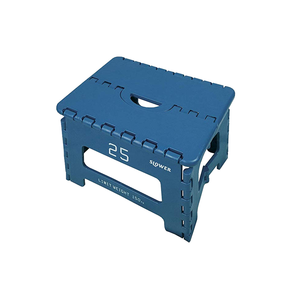 Slower 日本『慢活型人生』折疊矮凳 時尚藍