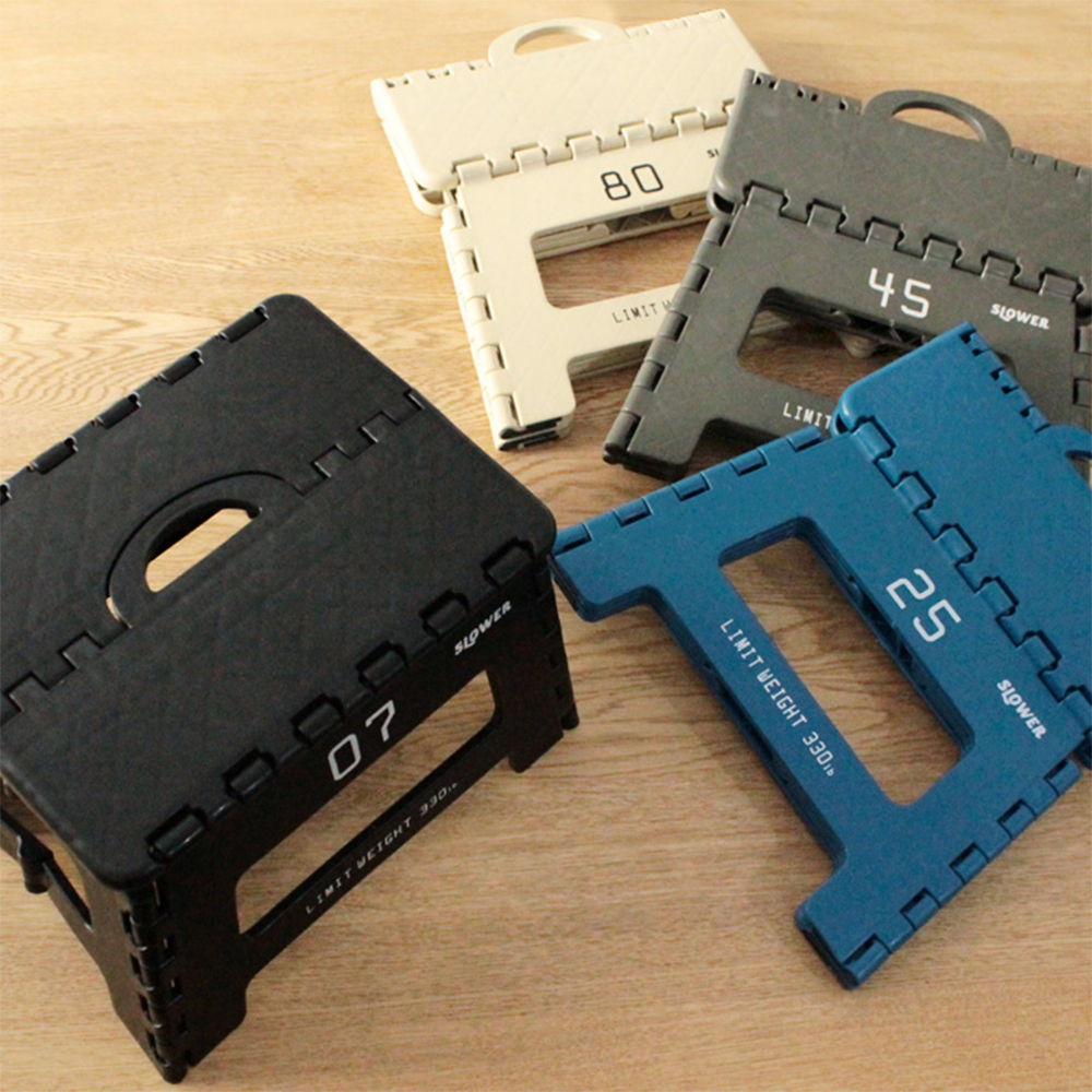 Slower 日本『慢活型人生』折疊矮凳 時尚藍