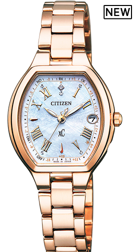 萬年鐘錶 - Citizen 星辰錶  XC  光動能電波女錶   ES9362-52X  錶徑24.9MM