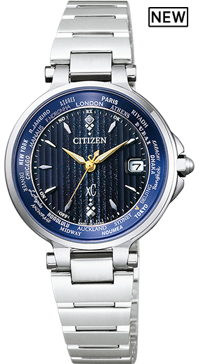 萬年鐘錶 - Citizen 星辰錶  XC   光動能電波女錶 EC1010-57L   錶徑29MM