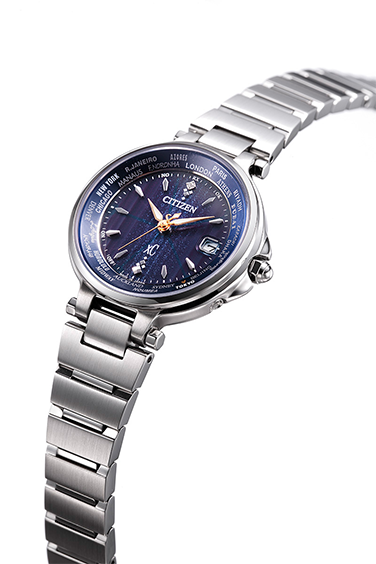 萬年鐘錶 - Citizen 星辰錶  XC   光動能電波女錶 EC1010-57L   錶徑29MM