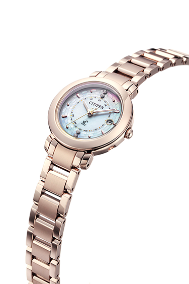 萬年鐘錶 - Citizen 星辰錶  XC    限量發行 光動能電波女錶   ES9444-50X  錶徑27MM