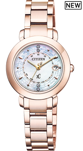萬年鐘錶 - Citizen 星辰錶  XC    限量發行 光動能電波女錶   ES9444-50X  錶徑27MM