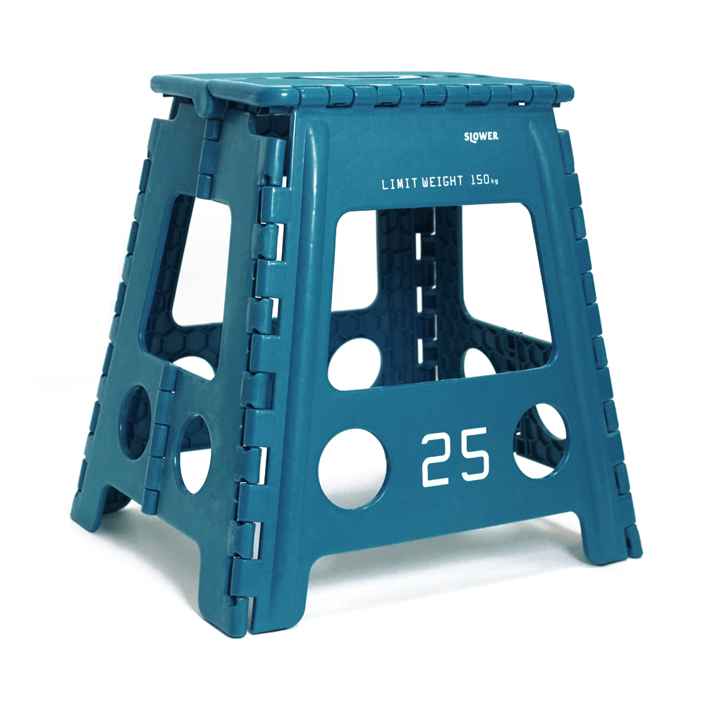 Slower 日本『慢活型人生』折疊高椅凳 時尚藍