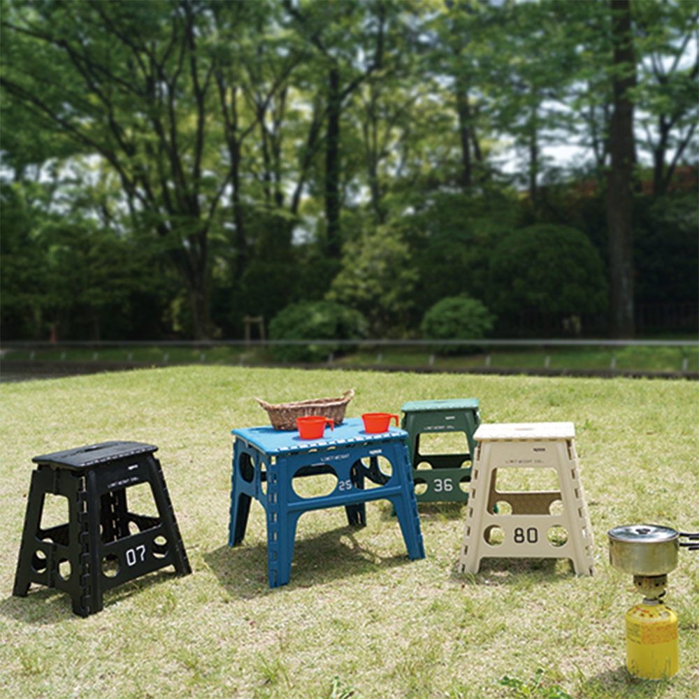 Slower 日本『慢活型人生』折疊高椅凳 時尚藍