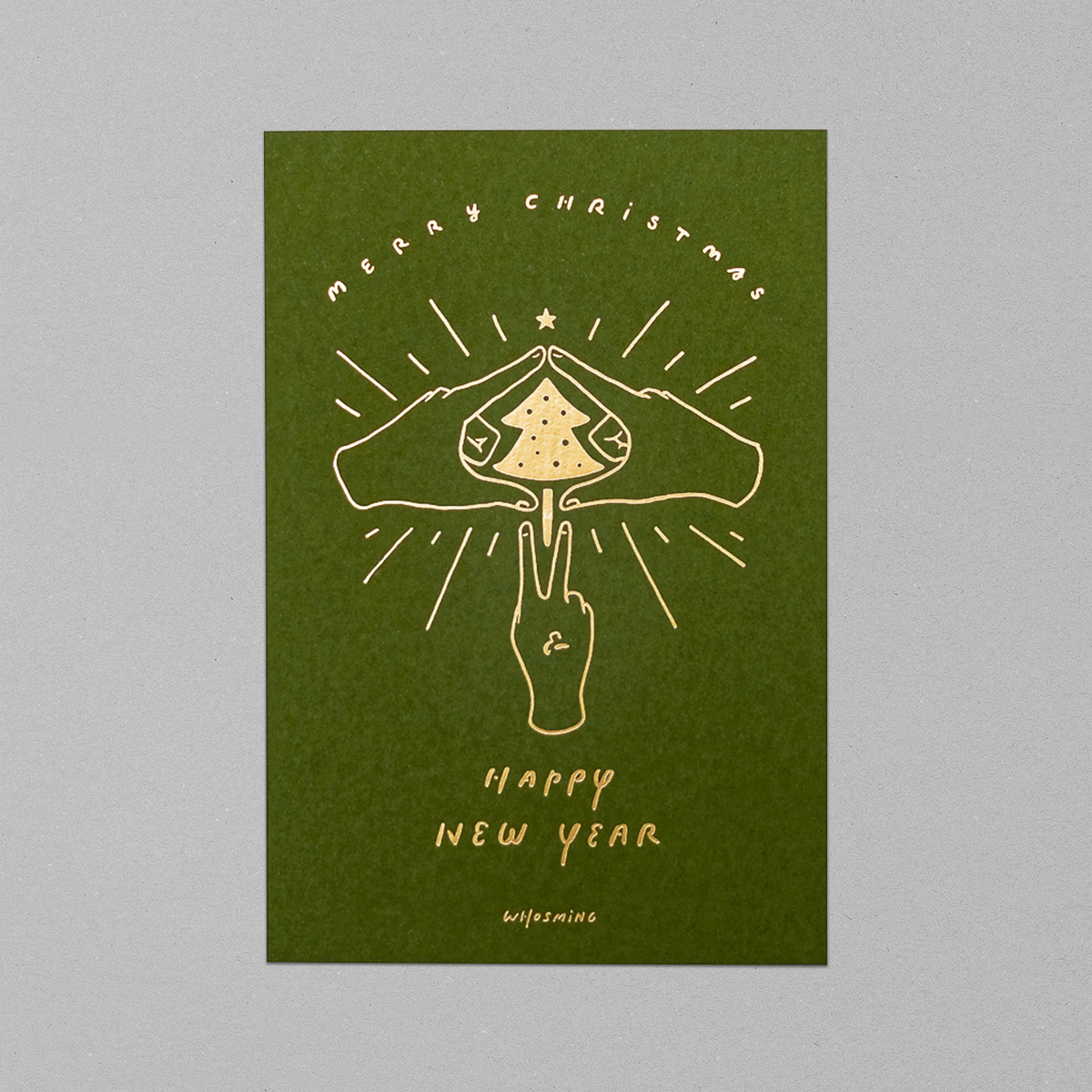 「HAVE A GREEN CHRISTMAS」聖誕卡片