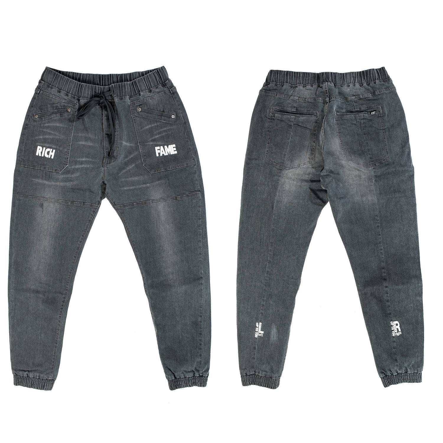 KID ® 水洗彈性丹寧長褲 黑