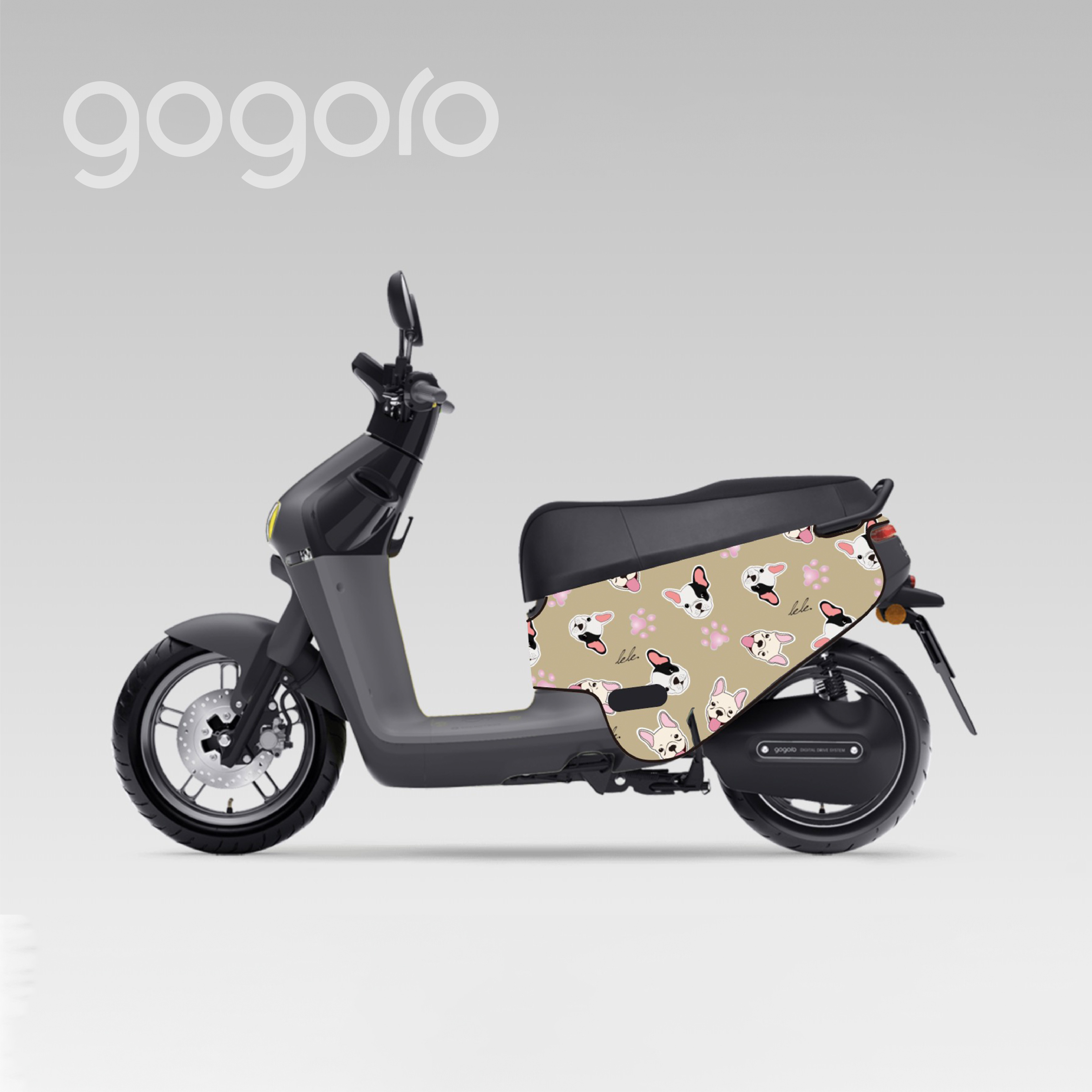 BLR gogoro ID11 可愛法鬥 雙面車套 車身防刮套 潛水衣布 防刮套 保護套 車套 機車配備 電動車防刮 智慧雙輪