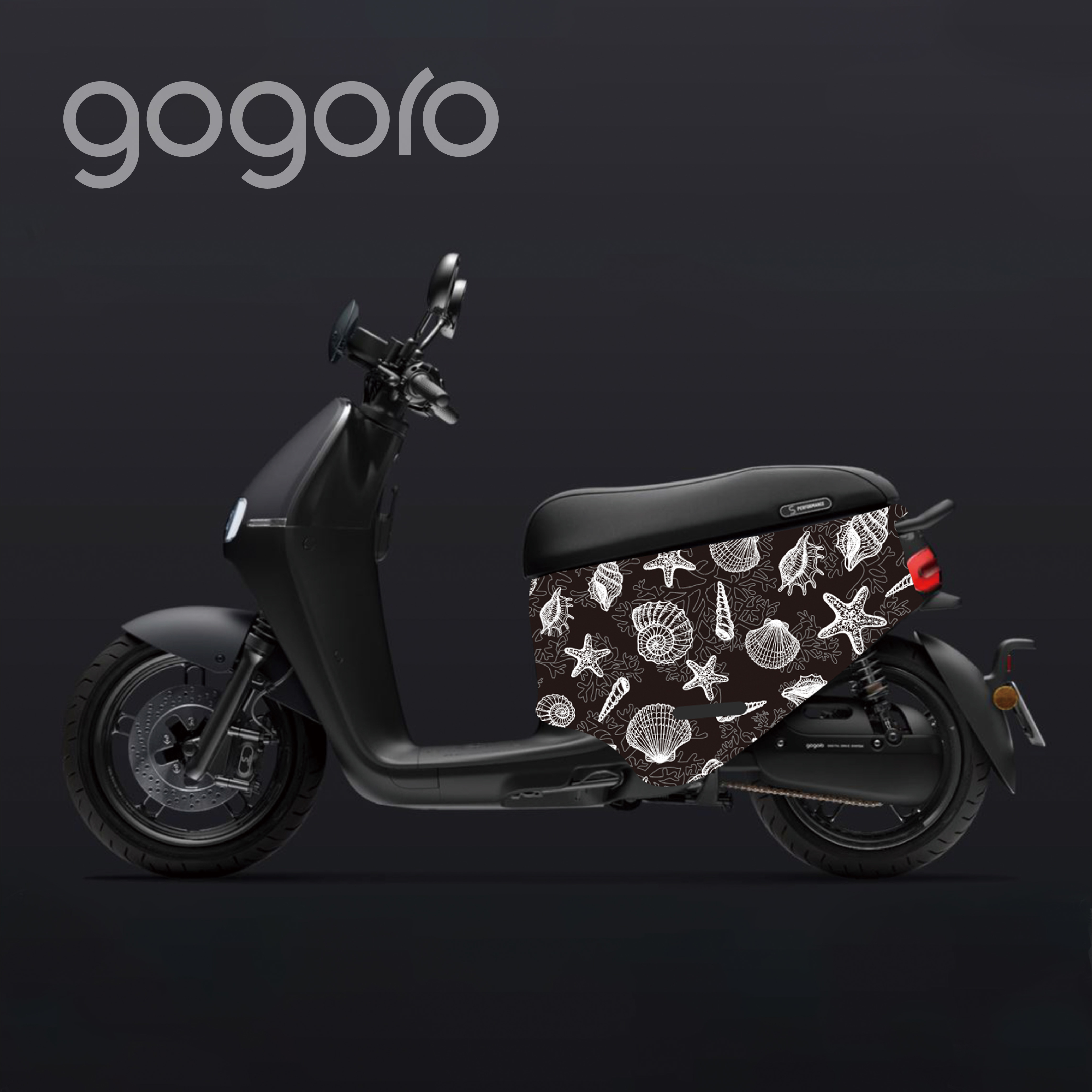 BLR gogoro ID97 黑色貝殼 雙面車套 車身防刮套 潛水衣布 防刮套 保護套 車套 機車配備 電動車防刮 智慧雙輪