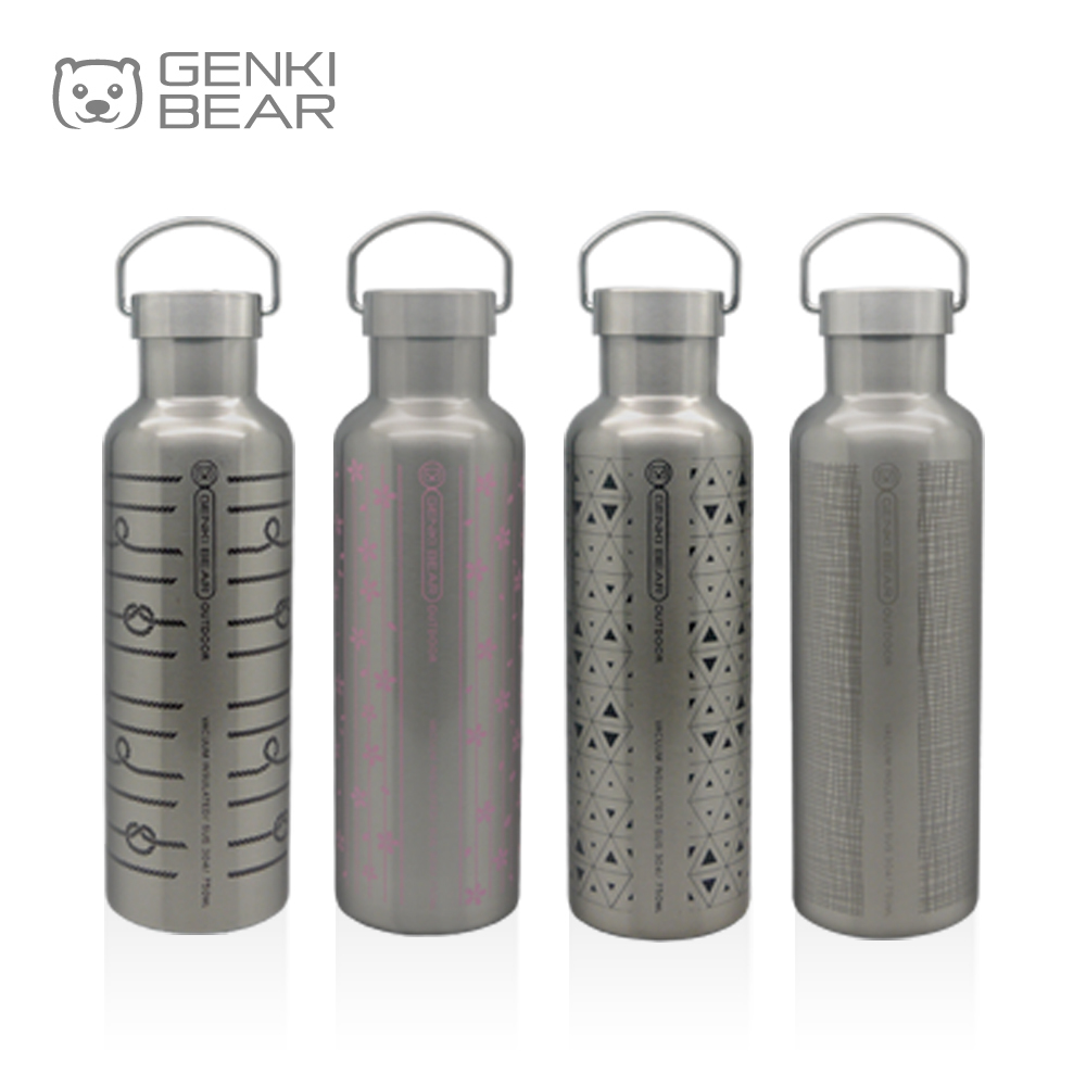 GENKI BEAR 純淨戶外保溫保冷杯 750ml - 櫻花粉