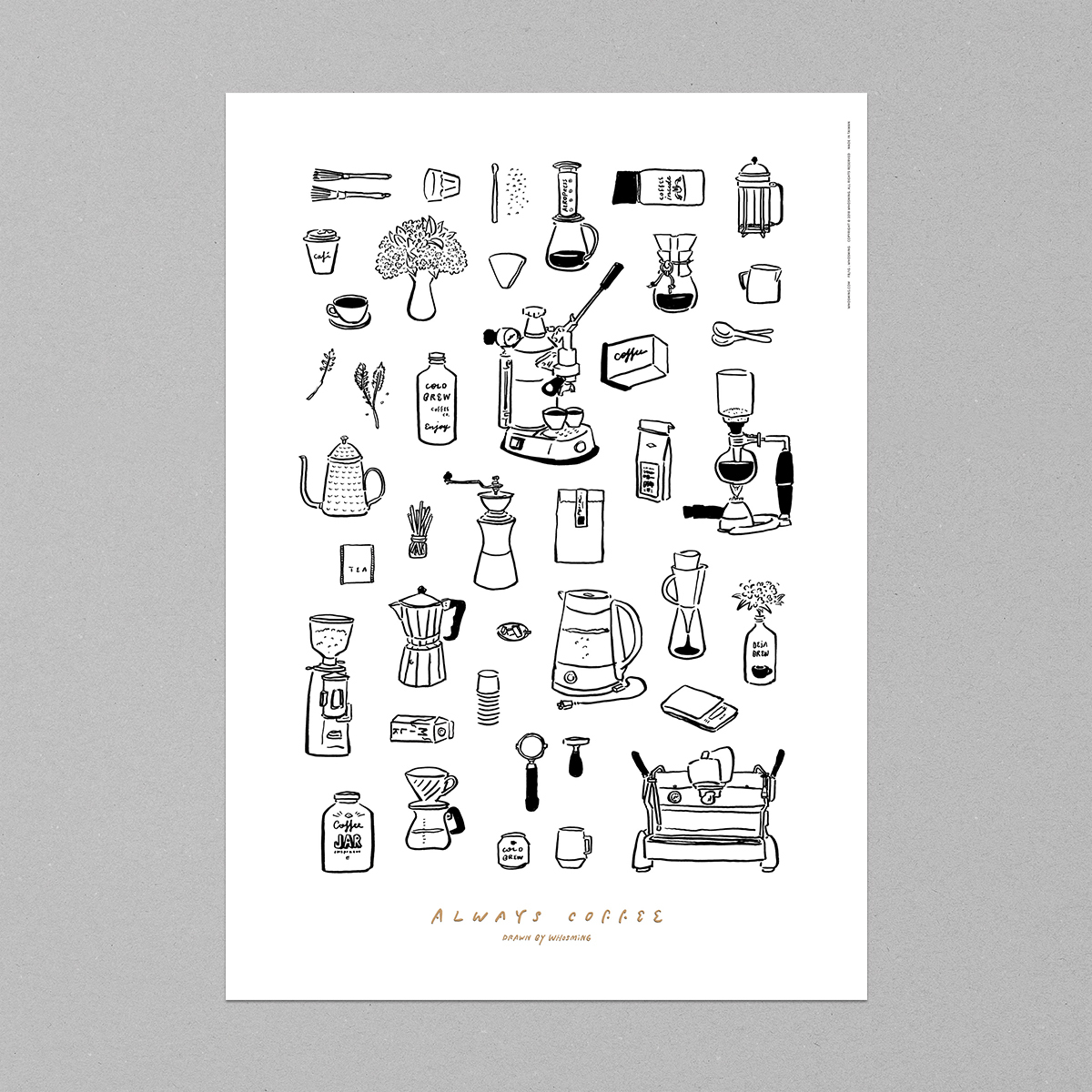 「ALWAYS COFFEE」咖啡海報