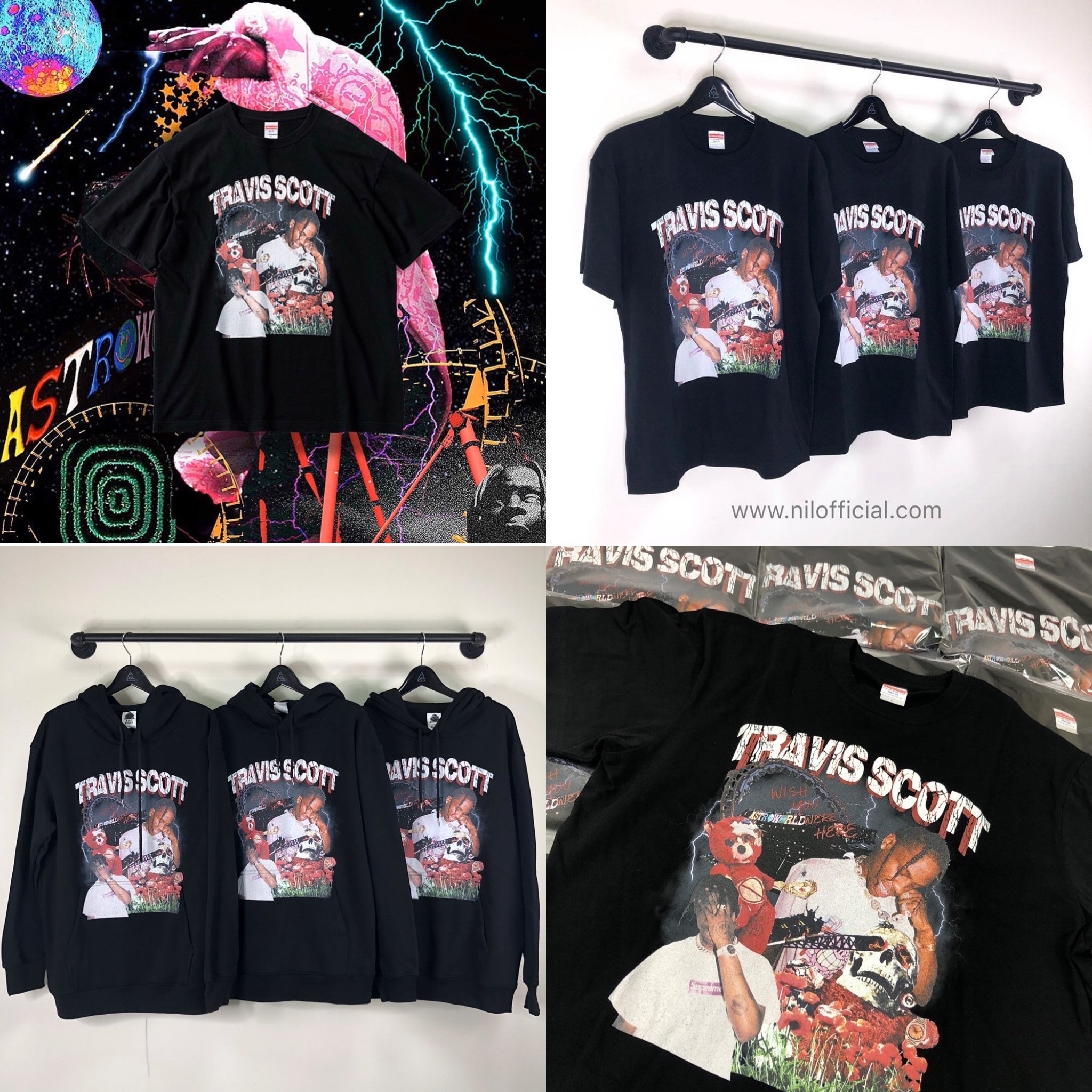 GHOST MADE TRAVIS SCOTT 肖像短袖/連帽衛衣 GhostMade