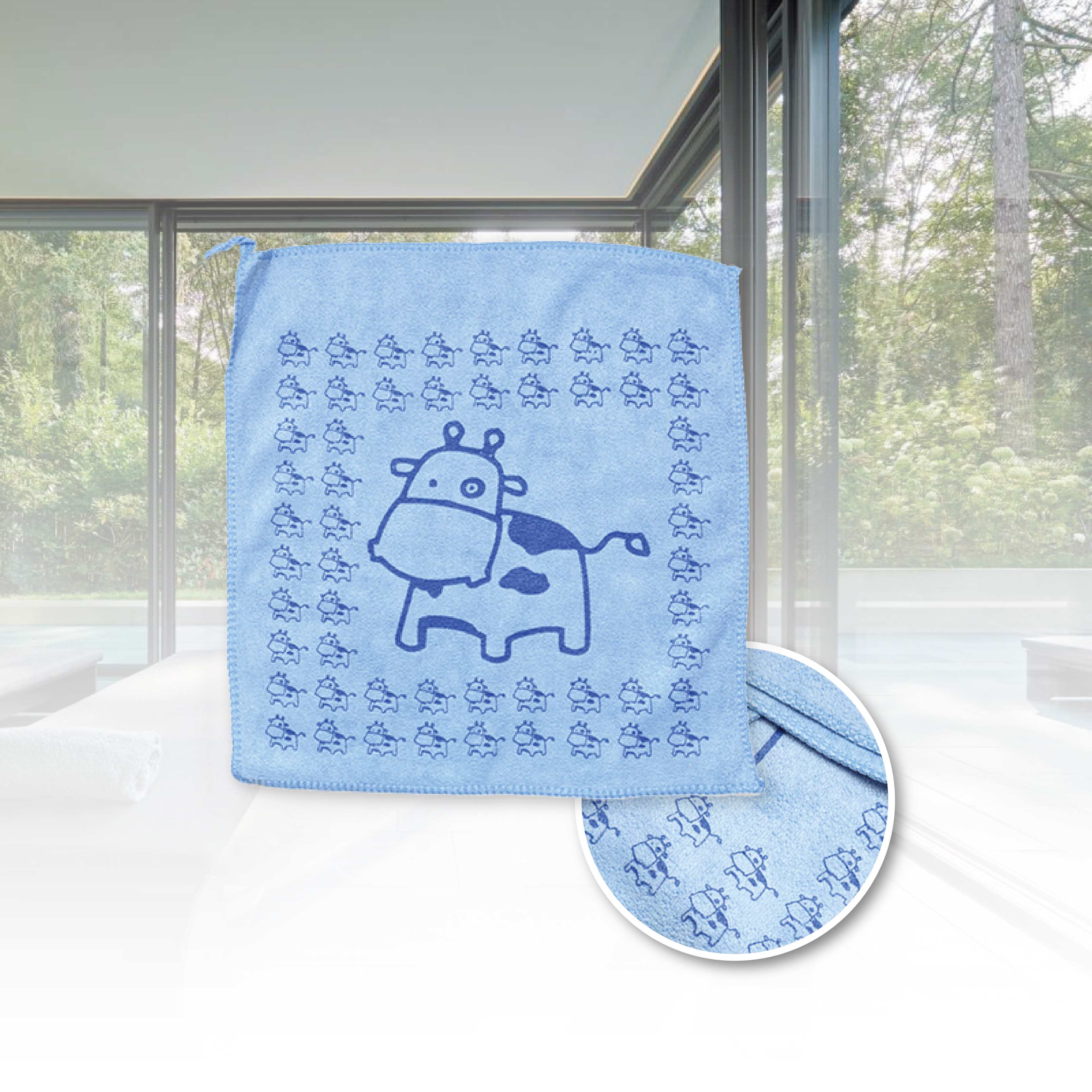 印花超纖抹布 30X30cm (不挑色出貨) / 05-10-03 / 輕鬆購五金百貨 / 現貨