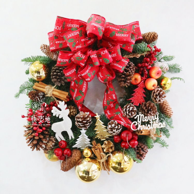 瑰麗盛宴 I 聖誕花圈  XM190402