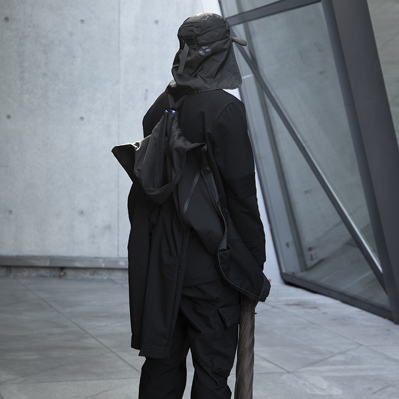 賽博機能暗黑忍者連帽防水衝鋒衣