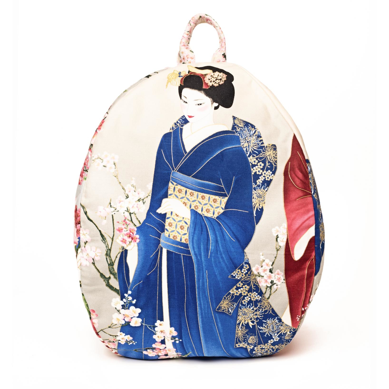 販售原尺寸【紙型】(藝伎球型後揹包)